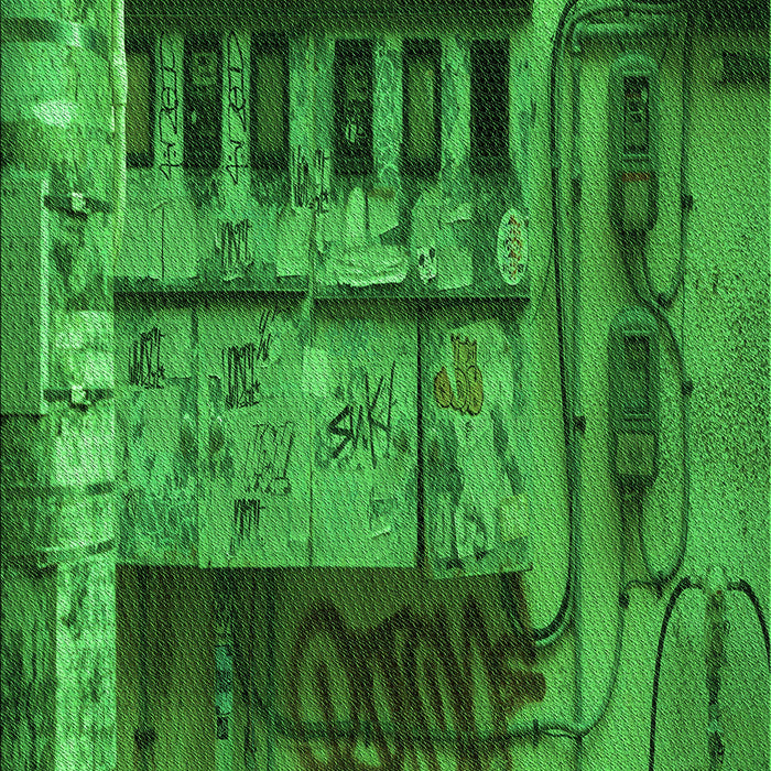 Machine Washable Transitional Green Rug, wshpat1596grn