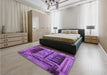 Patterned Purple Rug in a Bedroom, pat1596pur