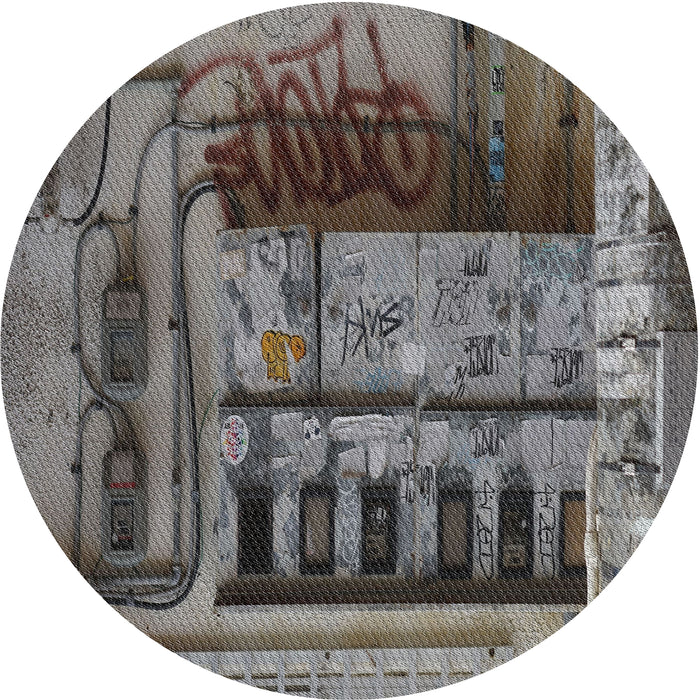 Square Machine Washable Transitional Dark Gray Rug, wshpat1596