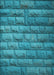 Patterned Dark Turquoise Green Rug, pat1597lblu