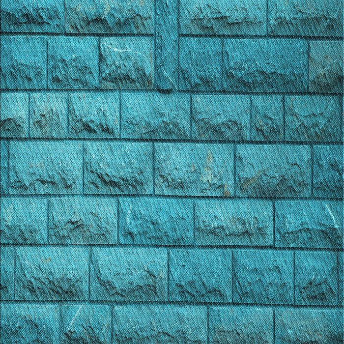 Patterned Dark Turquoise Green Rug, pat1597lblu