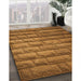 Patterned Saddle Brown Rug in Family Room, pat1597org