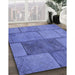 Machine Washable Transitional Sky Blue Rug in a Family Room, wshpat1598blu