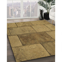 Patterned Saddle Brown Rug, pat1598brn