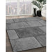 Machine Washable Transitional Carbon Gray Rug in a Family Room, wshpat1598gry