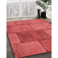 Patterned Red Rug, pat1598rd