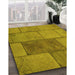 Machine Washable Transitional Yellow Rug in a Family Room, wshpat1598yw