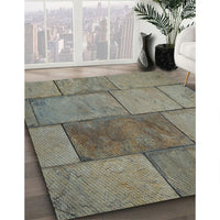 Patterned Sage Green Novelty Rug, pat1598