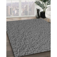 Patterned Gunmetal Gray Rug, pat1599gry