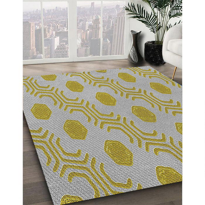 Patterned Brown Novelty Rug in Family Room, pat159