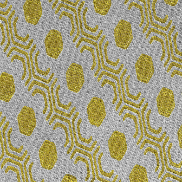Square Patterned Brown Novelty Rug, pat159