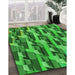 Patterned Green Rug in Family Room, pat16grn