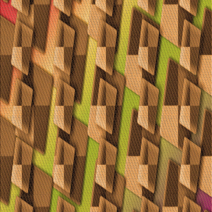 Patterned Saddle Brown Rug, pat16org