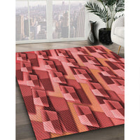 Patterned Red Rug, pat16rd