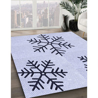 Patterned Lavender Blue Rug, pat160blu