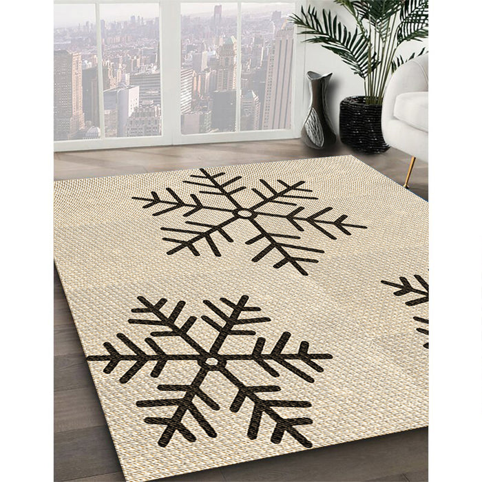 Patterned Moccasin Beige Rug in Family Room, pat160brn