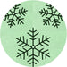 Square Patterned Mint Green Rug, pat160grn