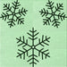 Round Patterned Mint Green Rug, pat160grn