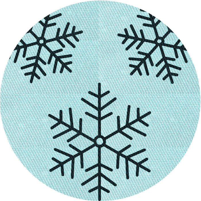 Square Patterned Seafoam Green Rug, pat160lblu