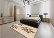 Patterned Copper Brown Rug in a Bedroom, pat160org