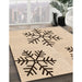 Patterned Copper Brown Rug in Family Room, pat160org