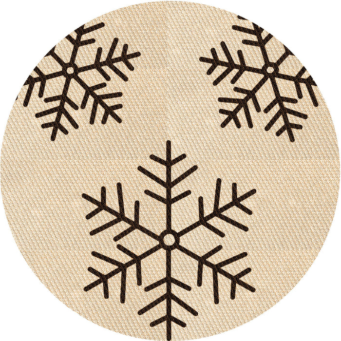 Square Patterned Copper Brown Rug, pat160org
