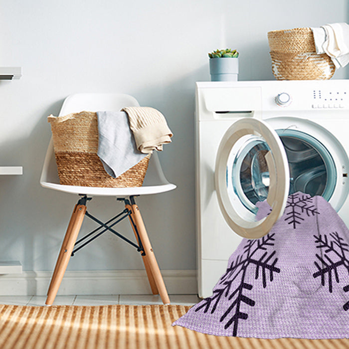 Machine Washable Transitional Lilac Purple Rug in a Washing Machine, wshpat160pur