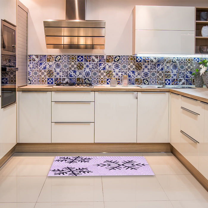 Patterned Lilac Purple Rug in a Kitchen, pat160pur