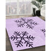 Machine Washable Transitional Lilac Purple Rug in a Family Room, wshpat160pur