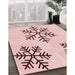 Machine Washable Transitional Pink Rug in a Family Room, wshpat160rd