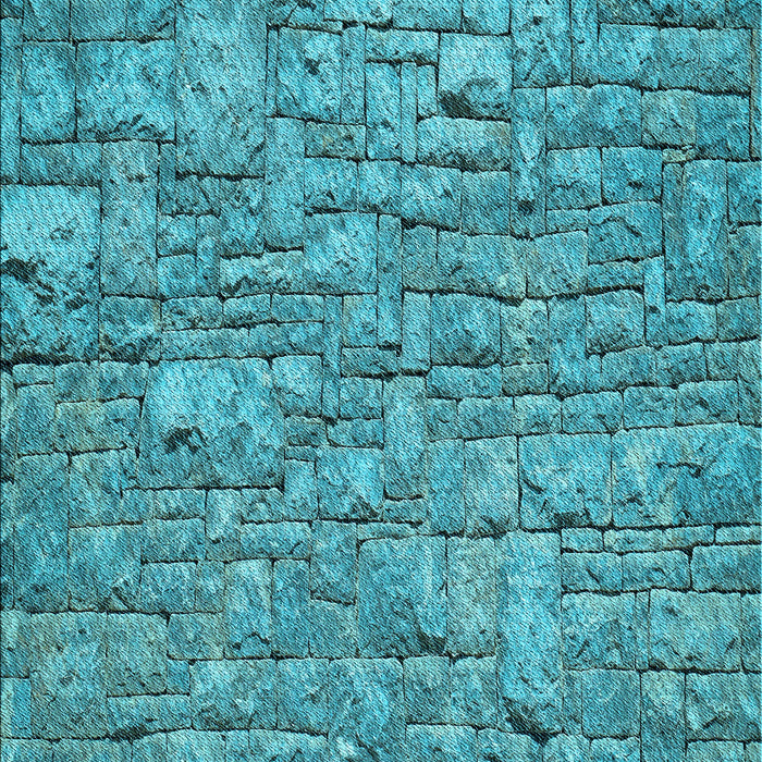 Patterned Dark Cyan Green Rug, pat1600lblu