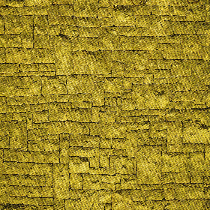 Round Patterned Dark Yellow Green Rug, pat1600yw