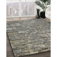 Patterned Black Novelty Rug, pat1600