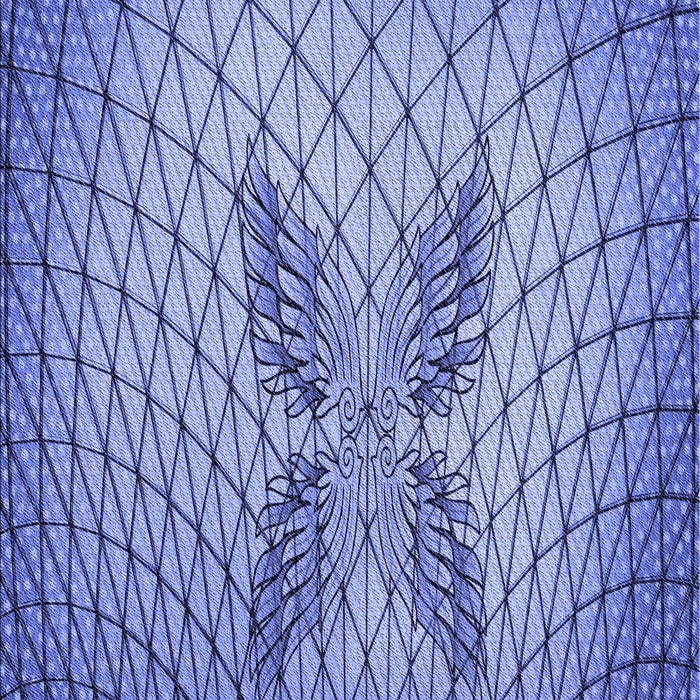 Machine Washable Transitional Denim Blue Rug, wshpat1601blu