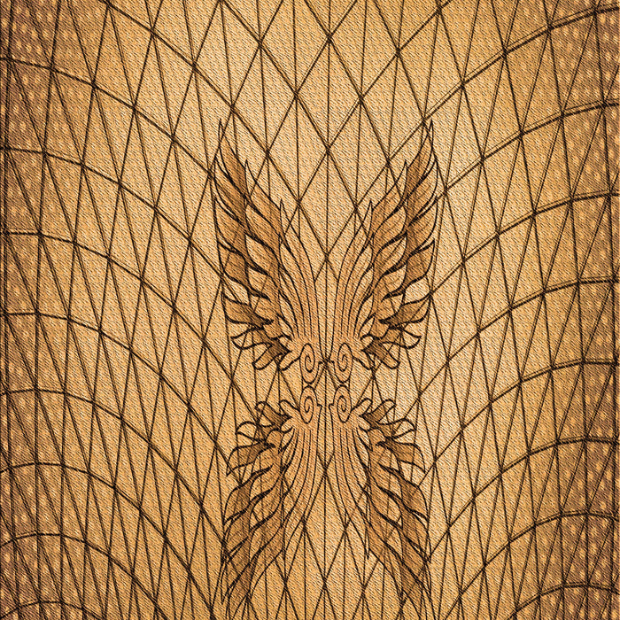 Patterned Saddle Brown Rug, pat1601org