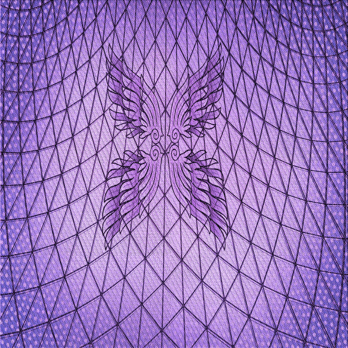 Round Machine Washable Transitional Bright Lilac Purple Rug, wshpat1601pur