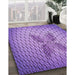 Patterned Bright Lilac Purple Rug in Family Room, pat1601pur