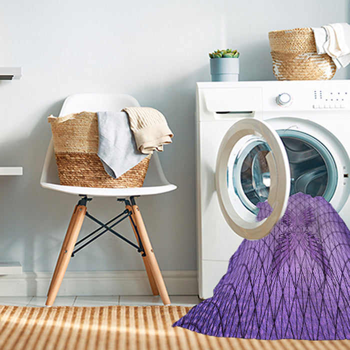 Machine Washable Transitional Bright Lilac Purple Rug in a Washing Machine, wshpat1601pur