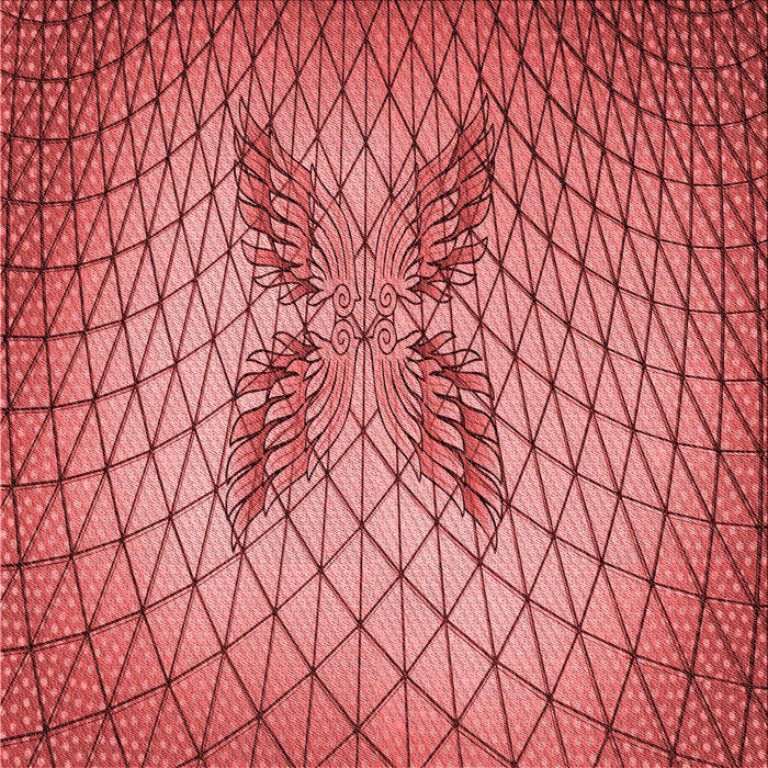 Round Patterned Red Rug, pat1601rd