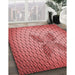 Machine Washable Transitional Red Rug in a Family Room, wshpat1601rd