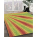Machine Washable Transitional Green Rug in a Family Room, wshpat1602brn