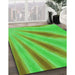 Machine Washable Transitional Neon Green Rug in a Family Room, wshpat1602grn