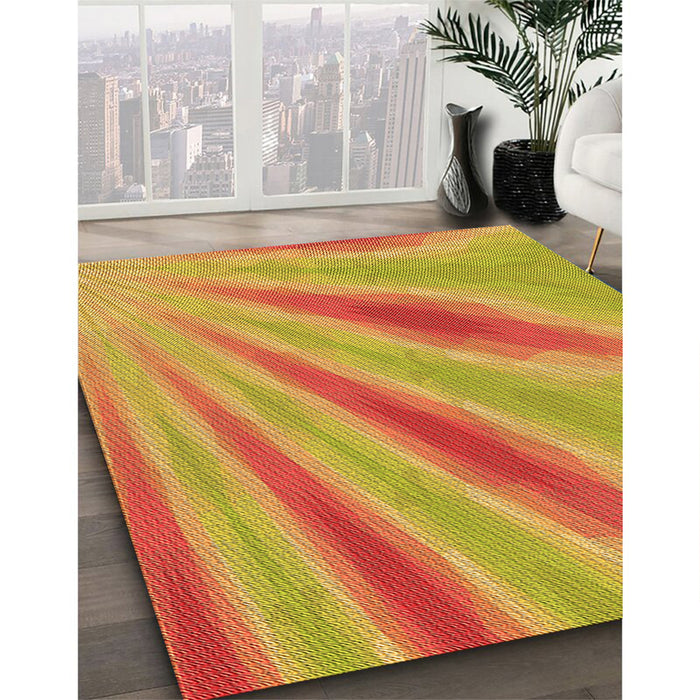 Machine Washable Transitional Orange Red Orange Rug in a Family Room, wshpat1602org