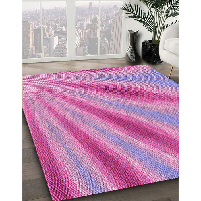 Machine Washable Transitional Violet Purple Rug in a Family Room, wshpat1602pur