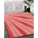 Machine Washable Transitional Fire Red Rug in a Family Room, wshpat1602rd