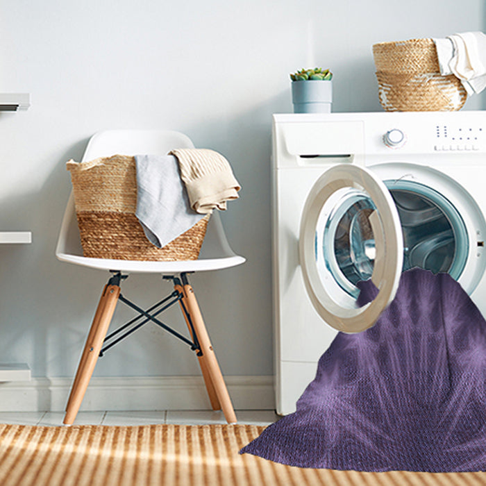 Machine Washable Transitional Plum Purple Rug in a Washing Machine, wshpat1603blu