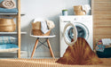 Machine Washable Transitional Orange Rug in a Washing Machine, wshpat1603brn