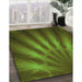 Machine Washable Transitional Chocolate Brown Rug in a Family Room, wshpat1603grn
