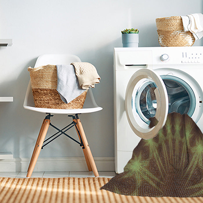 Machine Washable Transitional Red Brown Rug in a Washing Machine, wshpat1603lblu