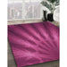 Machine Washable Transitional Neon Pink Rug in a Family Room, wshpat1603pur
